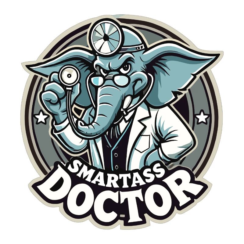 Klugscheißer Arzt Elefant witzig Geschenk