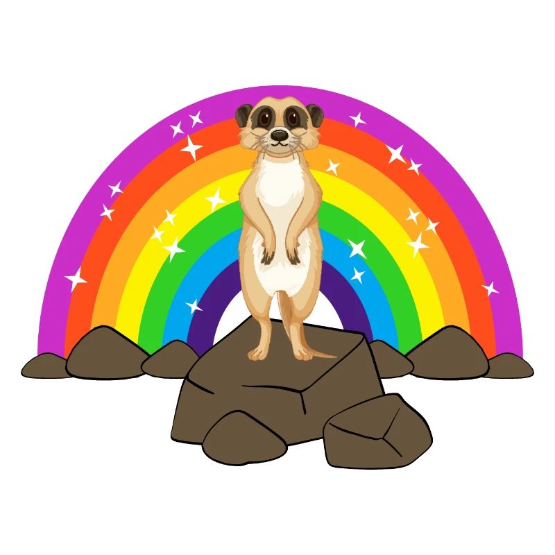 Kidcore Regenbogen Erdmännchen Steine Geschenk