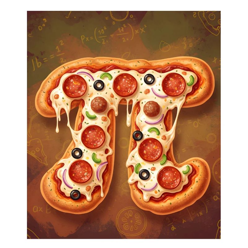 Pi Shape Pizza