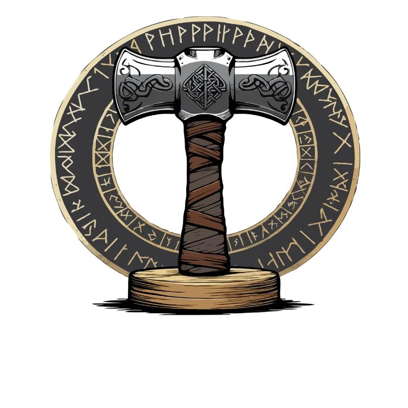 Wikinger Hammer Krieger Walhalla Runenkreis Thor