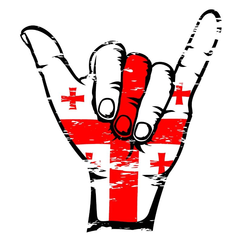 Symbole de surf du drapeau de la Géorgie utilisé