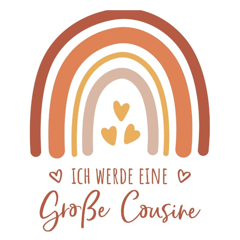Ich werde eine große Cousine / Boho Regenbogen