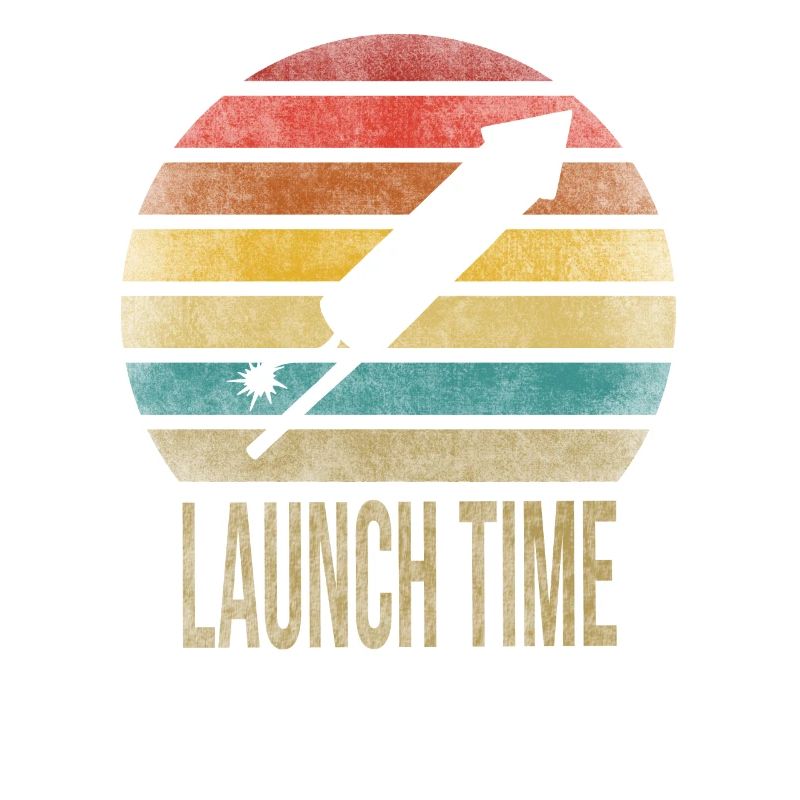 Feux d’artifice Boom Rocket Going Up Launch Retro