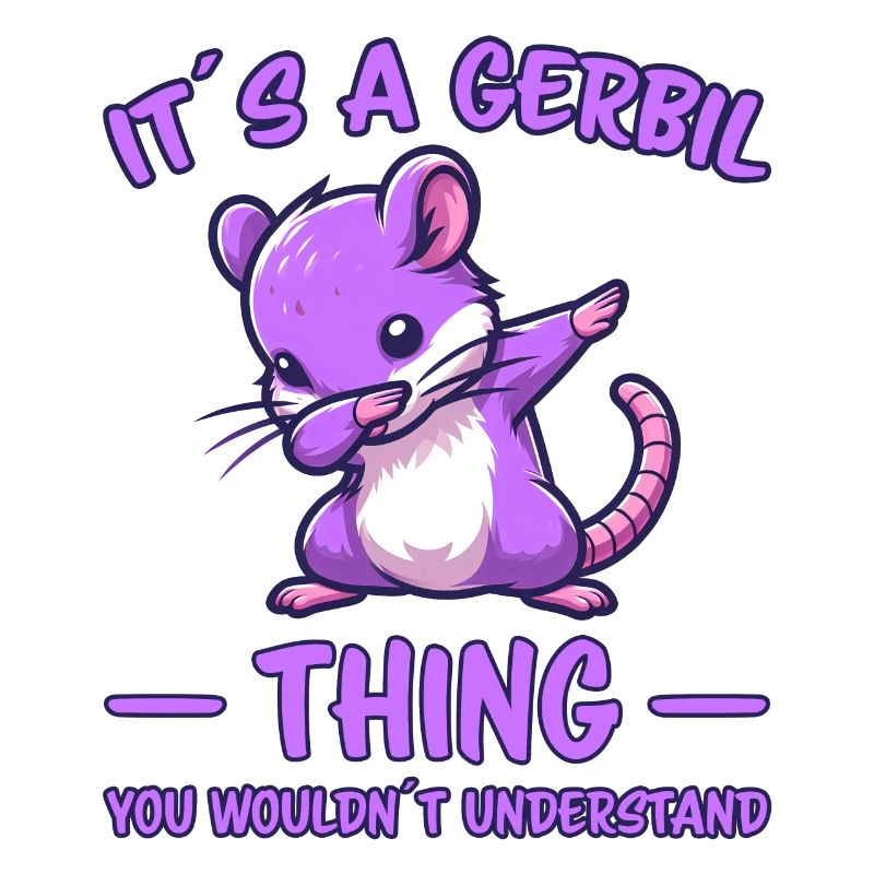 Dabbing Gerbil Saying Racing Rat Gerbil Gift