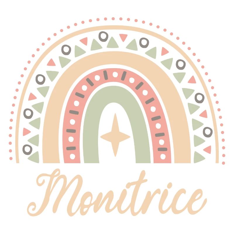 Cadeau Monitrice. Boho Rainbow monitrice.