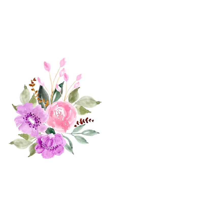 Lila Blumenbuchstabe D