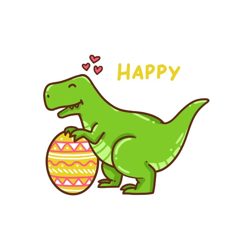 T-Rex - Easter - Happy Easter - Gift - Easter Egg