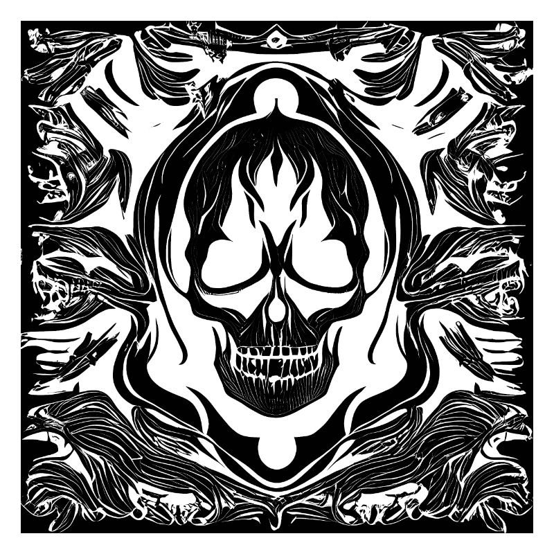 Halloween or horror skull with ornaments