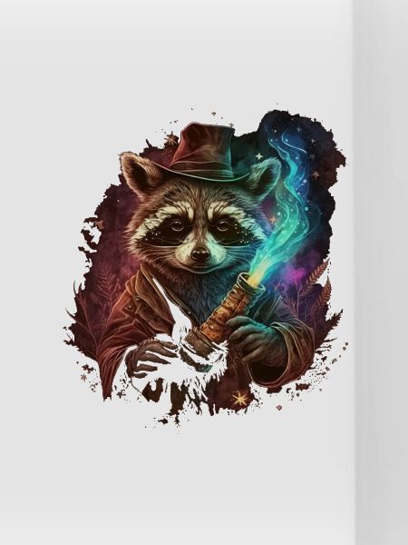 Fantasy-Zauberer Waschbär