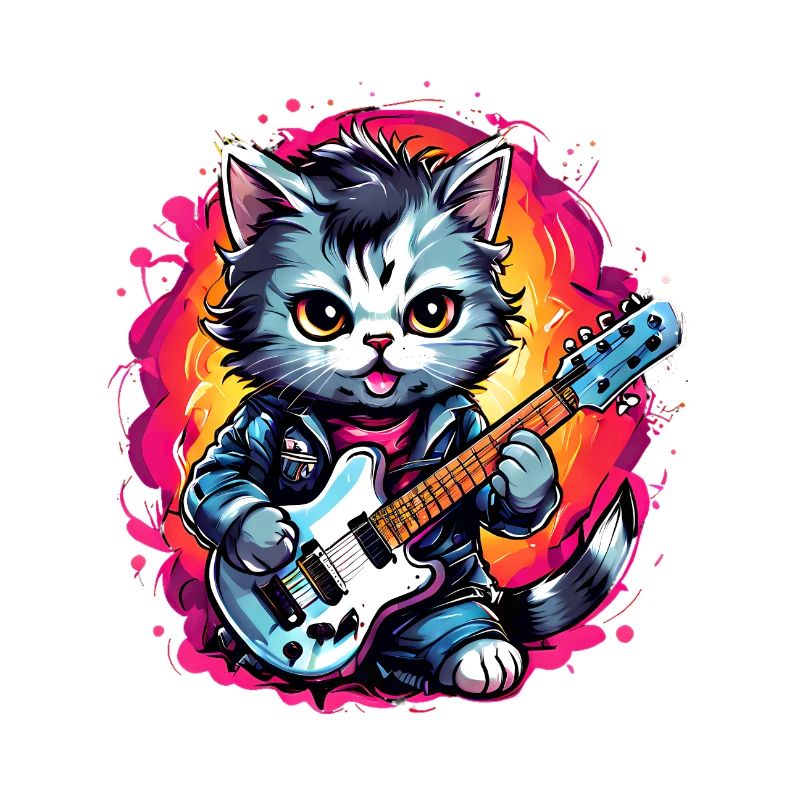 Chibi Rocker Cat