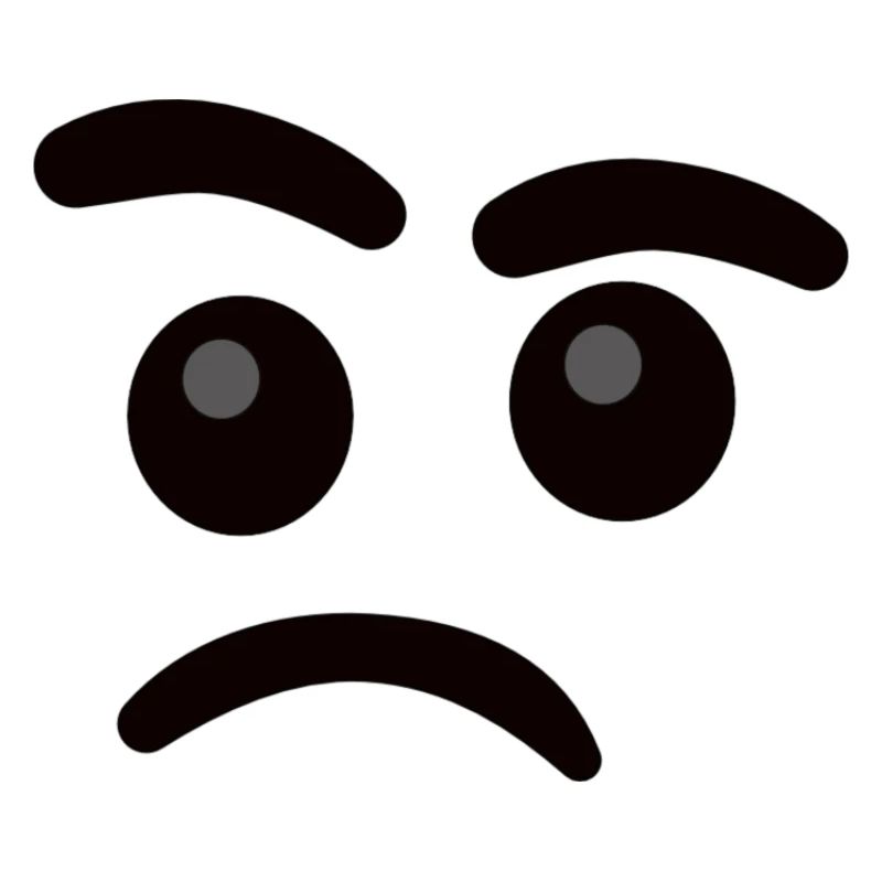 Skeptical smilie face