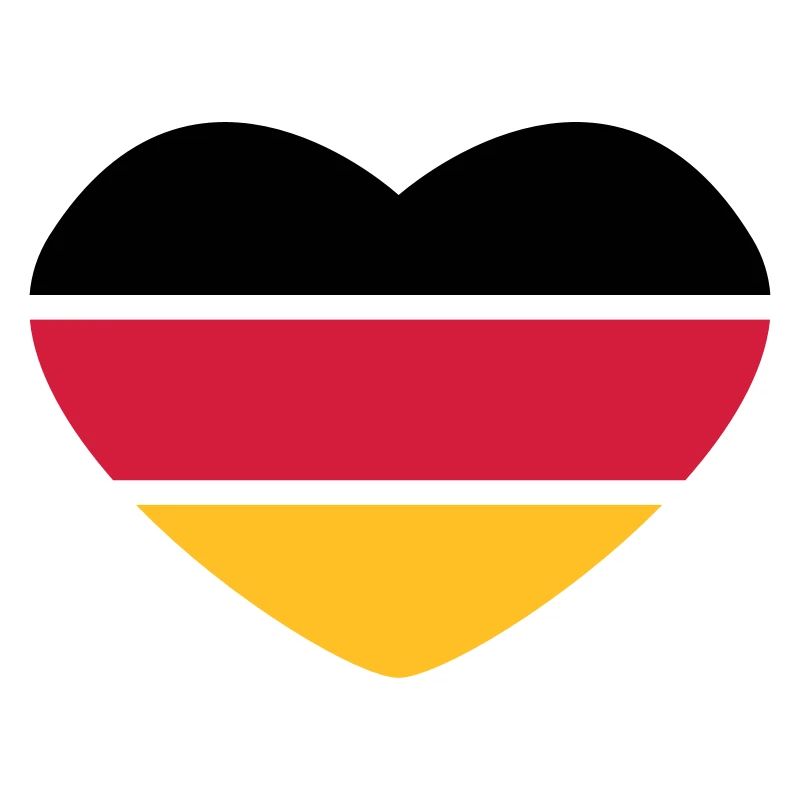 Heart 3colored - Black Red Gold - Germany