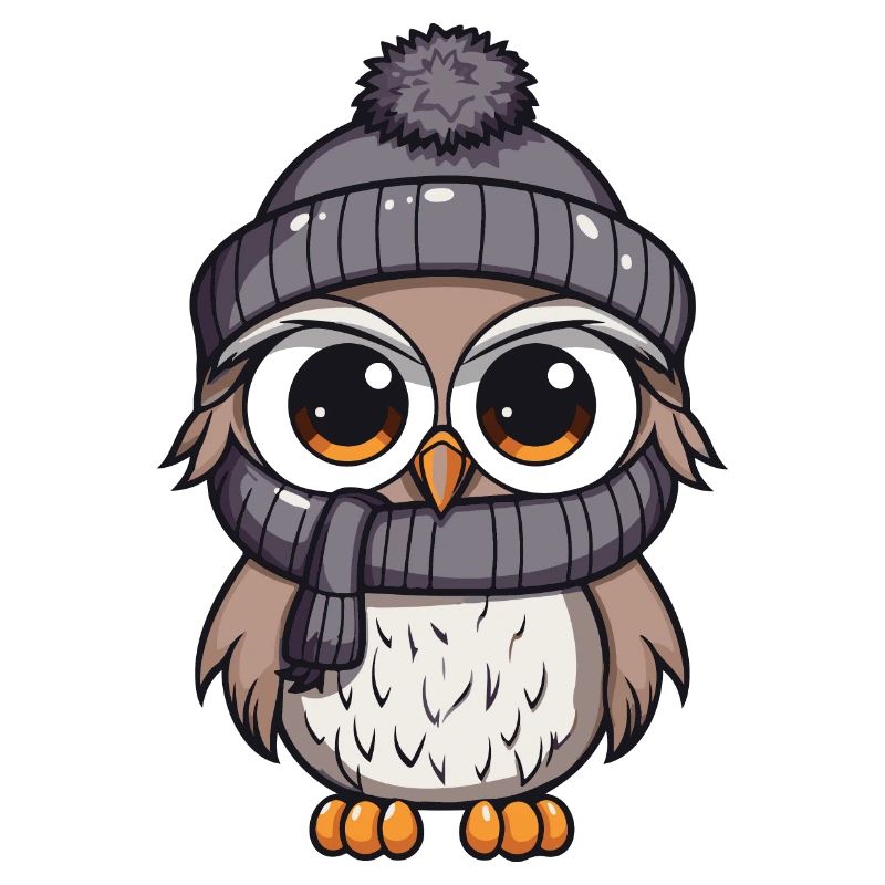 Owl Winter Comic