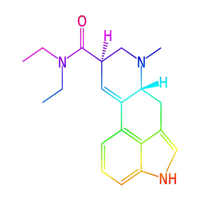 T-shirt à formule structurelle LSD acide hallucinogène psy
