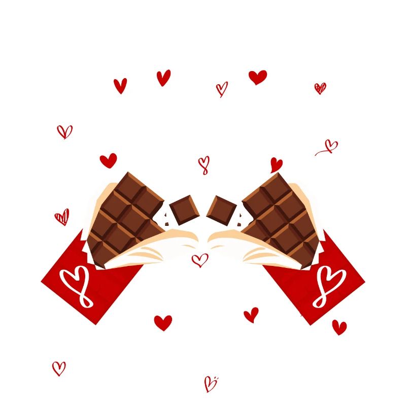 Tauschen Sie Studenten gegen Schokoladen-Valentinstag ein