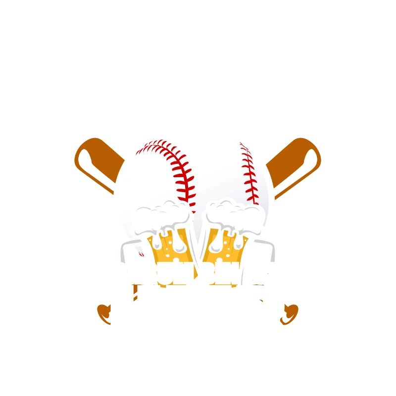 Lustiger Spruch Baseball Bier darum bin ich hier