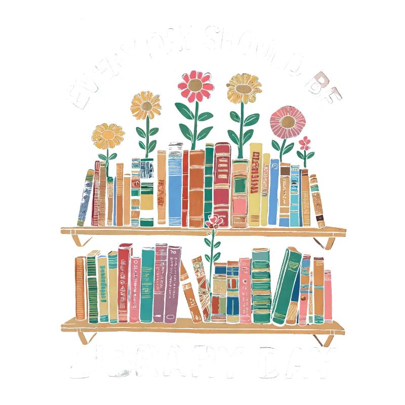 Every Day Should Be Library Day Reading Book Funny
