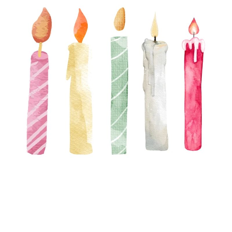 5th Anniversary Candle