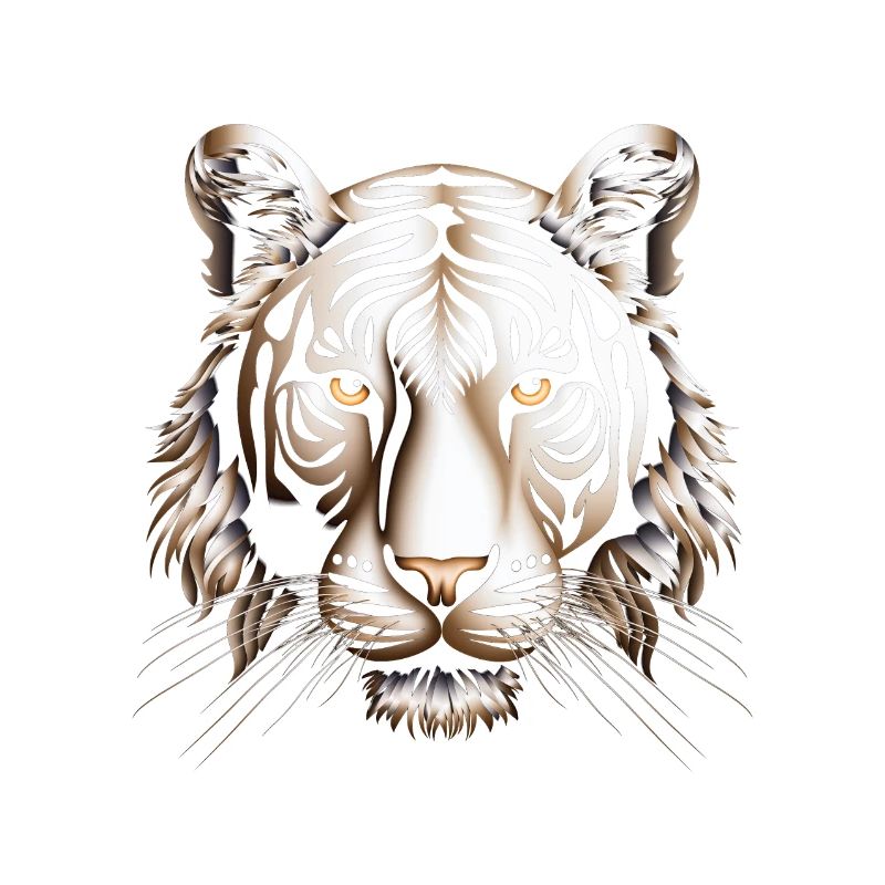 Impression sur toile Dynamic Op Art Tiger