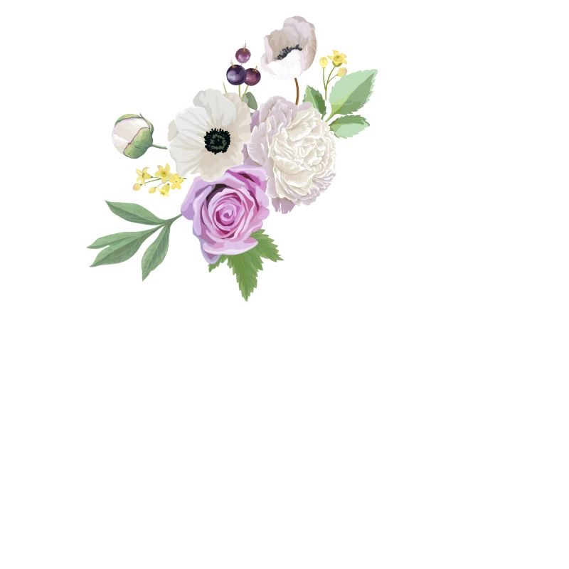 Lila Blumenbuchstabe S