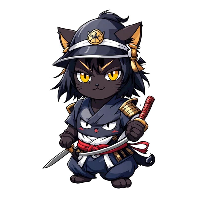 Ninja Katze - Samurai Kätzchen