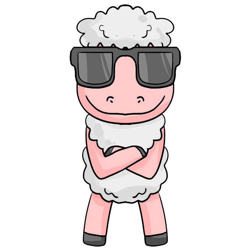 cooles Schaf mit Sonnenbrille