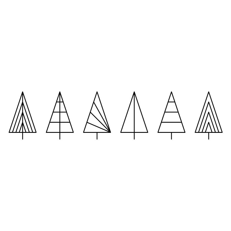 Abstract Christmas Trees