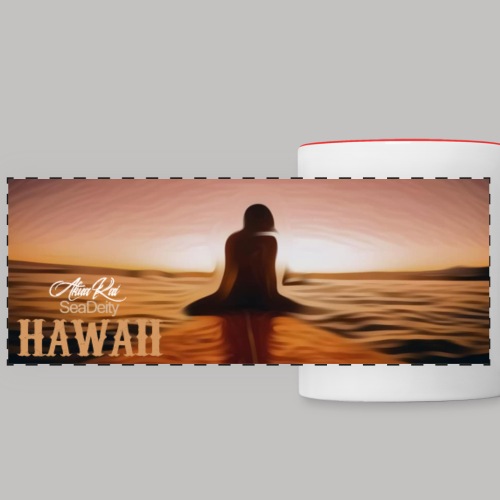 Coque Coucher de soleil à d'Ohau Hawaii by AkuaKai - Mug panoramique contrasté et blanc