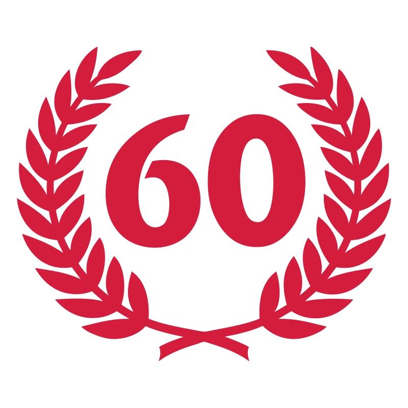 Laurbærkrans og nummer (60)