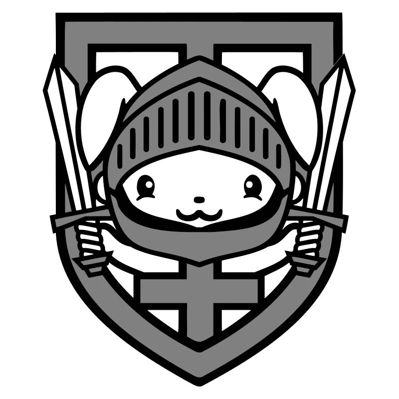 Rabbit Knight Sword Shield Armor Helmet Castle Hero