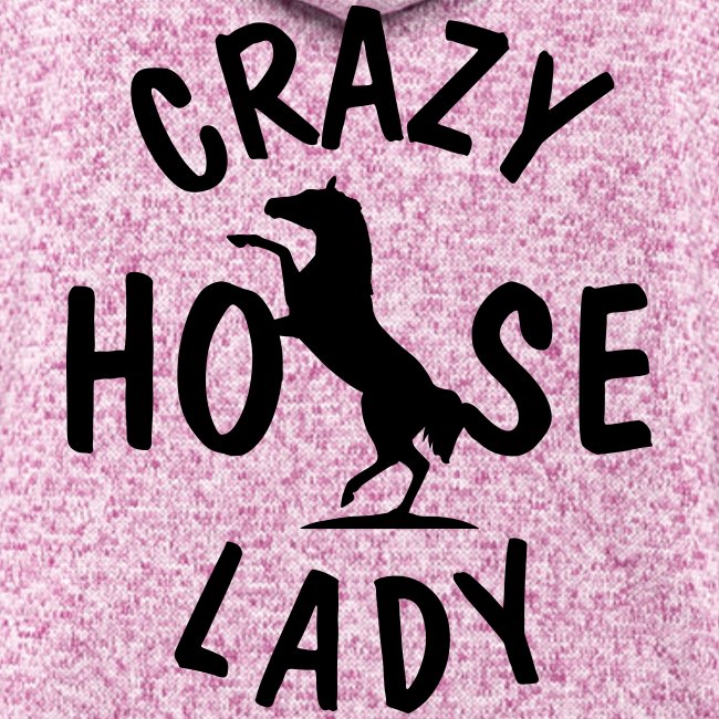 crazy horse lady - Frauen Kapuzen-Fleecejacke