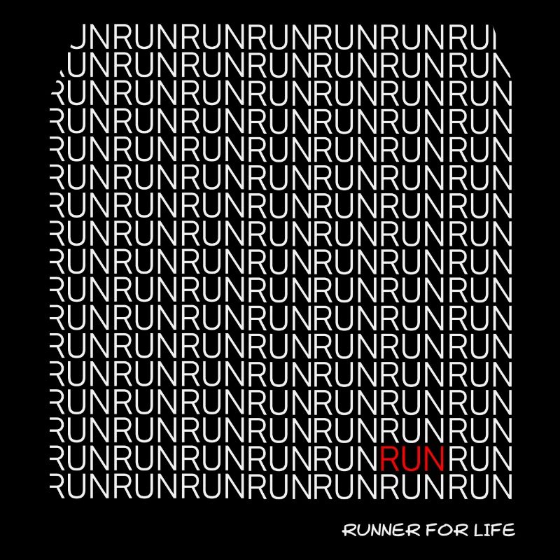 Run Run Run pattern with red accent