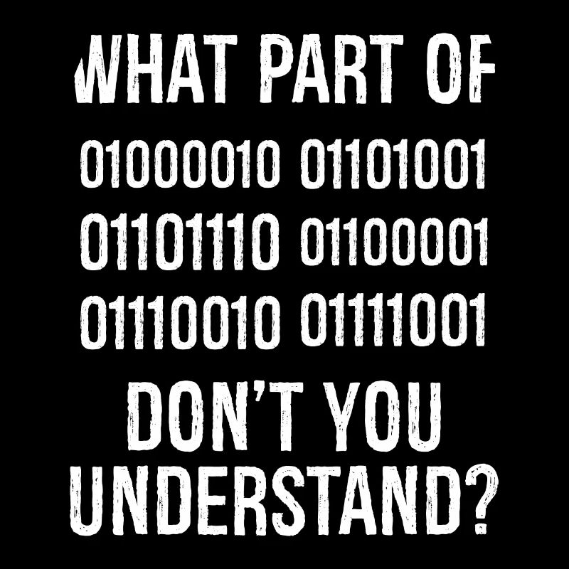 What Part of Binary Code Don't You Understand