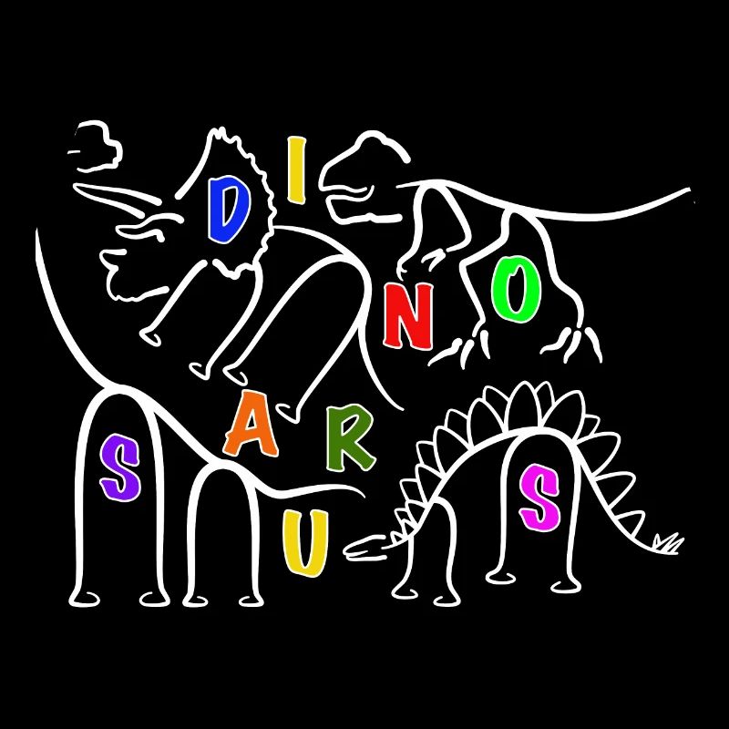 various Dinosaurs Dino line graphics