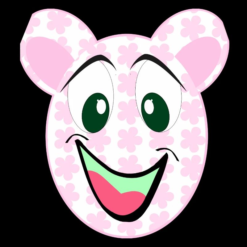 Bear Floral Pattern Smile