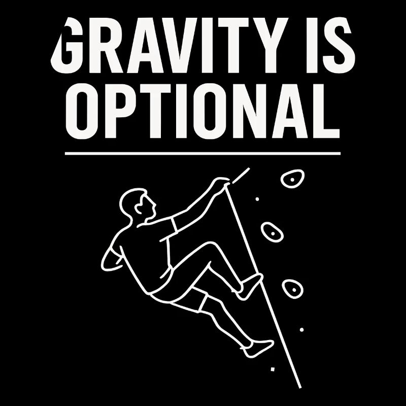 Gravity is optional climbing statement