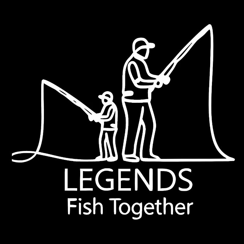 Légendes pêchant ensemble
