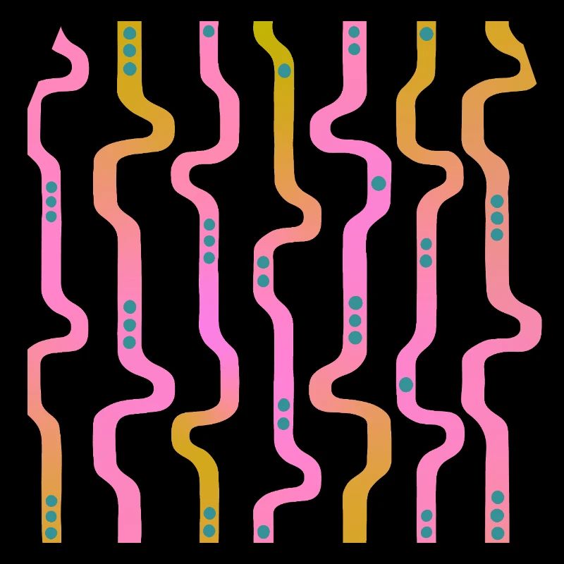Wiggle Wavy Stripes L Stripes L Riso Transition