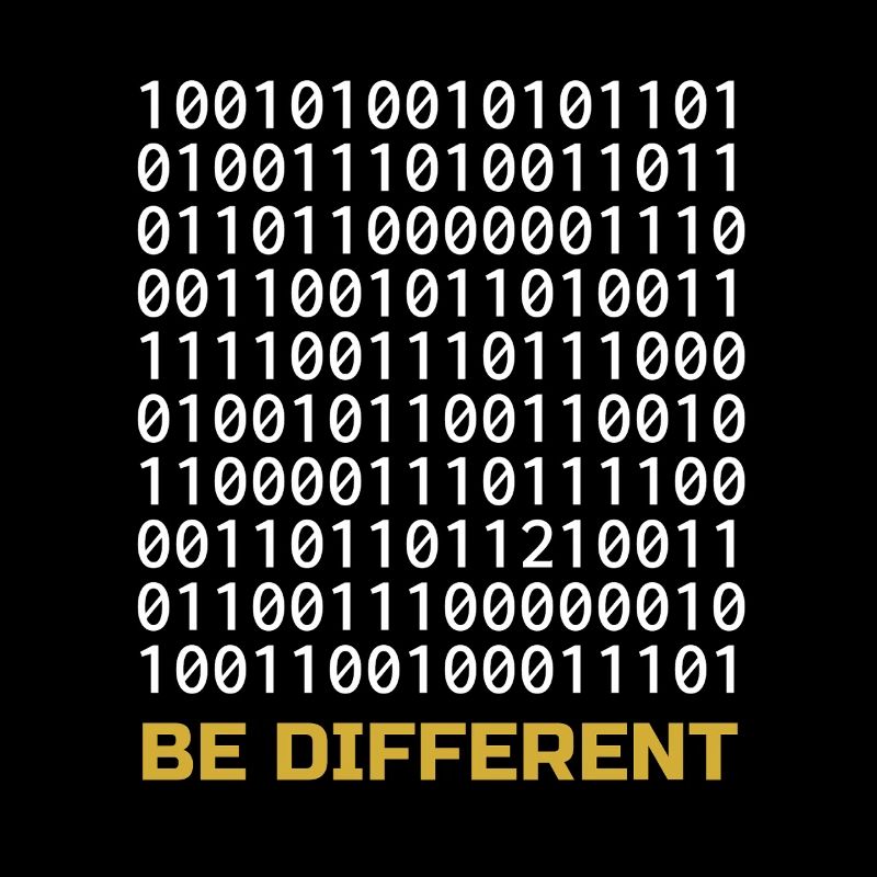 Be Different: Binäres Muster mit Botschaft