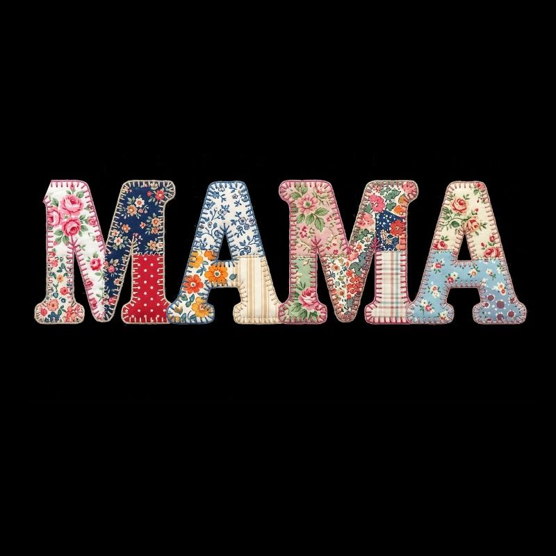 Mama Patchwork Blumen Vintage Muttertag Design