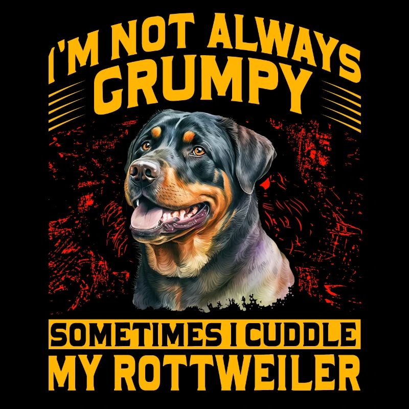I'm not always Grumpy sometimes cuddle Rottweiler