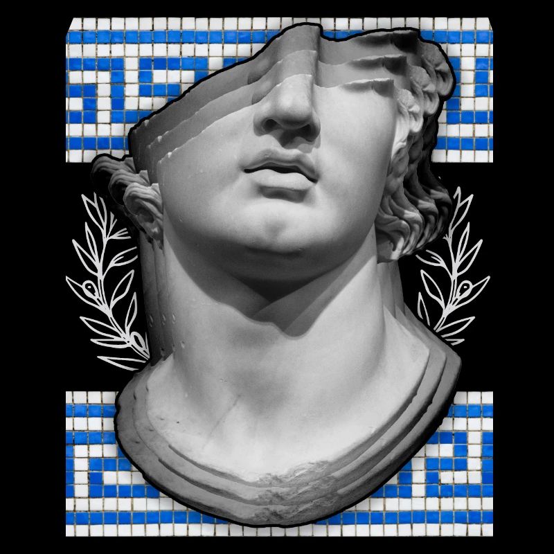 Greece, ancient sculpture, meandering pattern