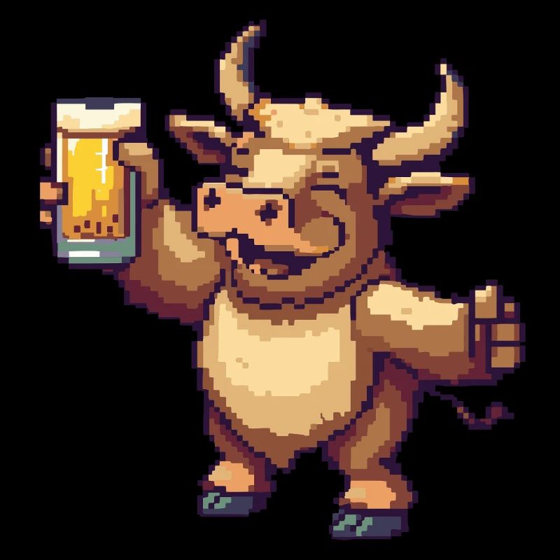 Stier Pixel Bier
