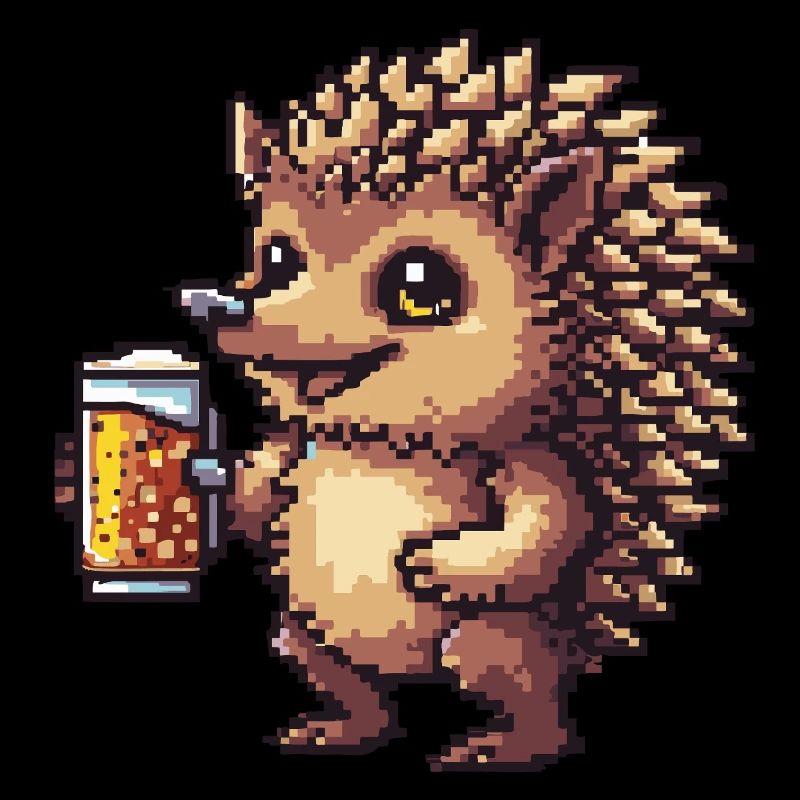 Igel Pixel Bier
