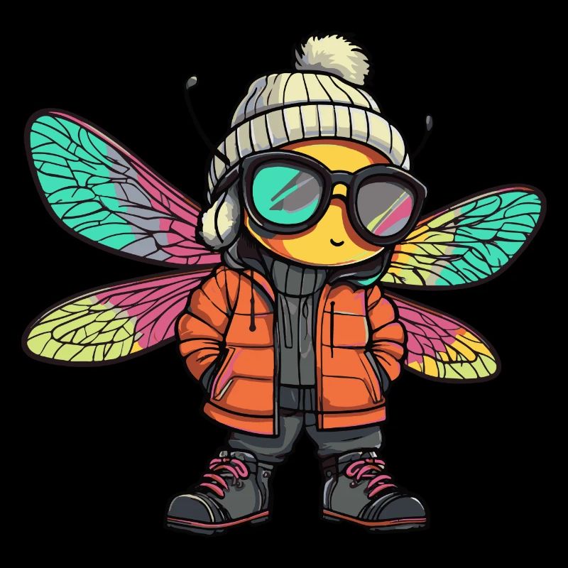 Libelle Winter Comic