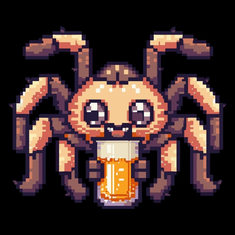 Tarantula Beer Spider Pixel