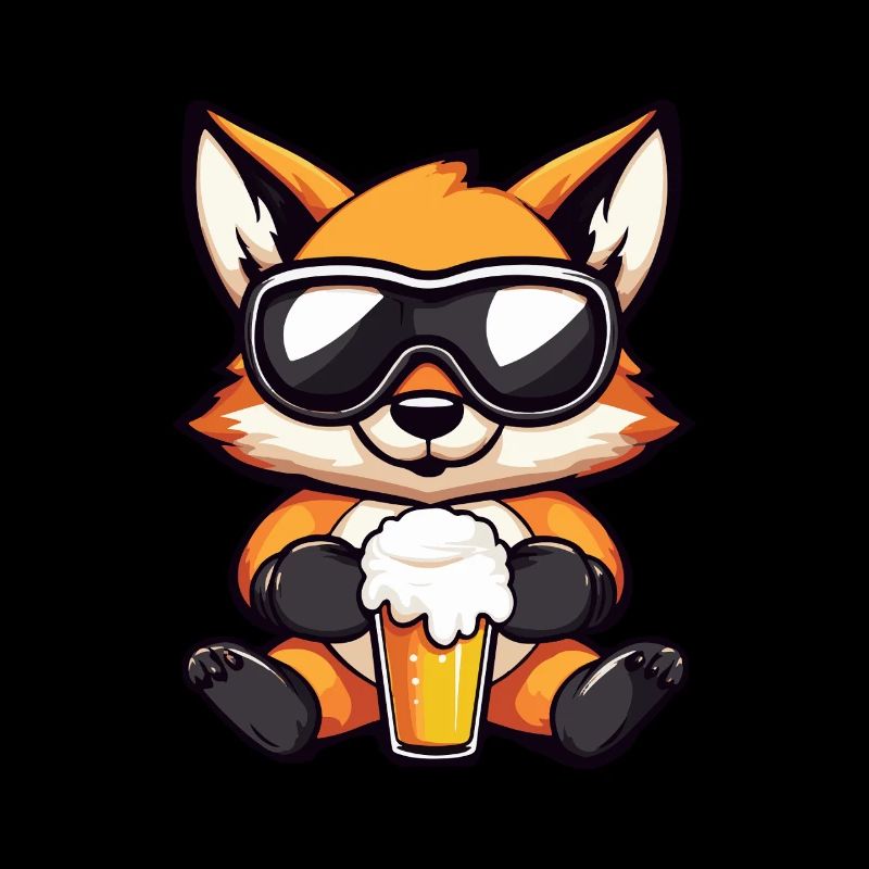 Fuchs Apres Ski Bier Comic