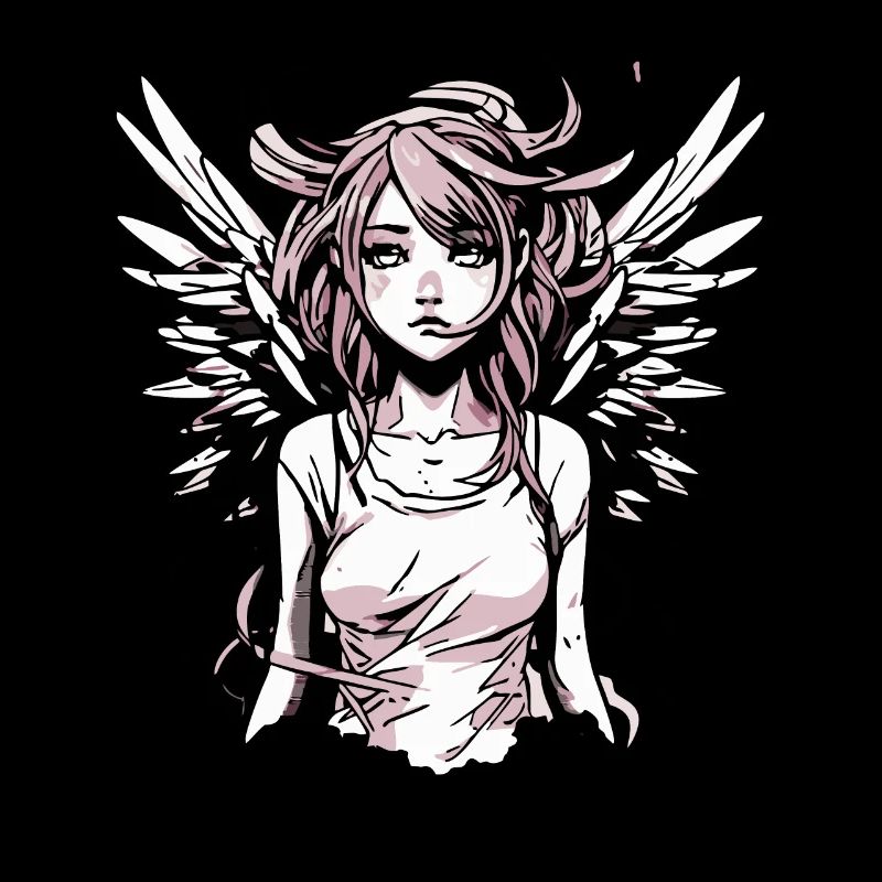 Fille ange moderne