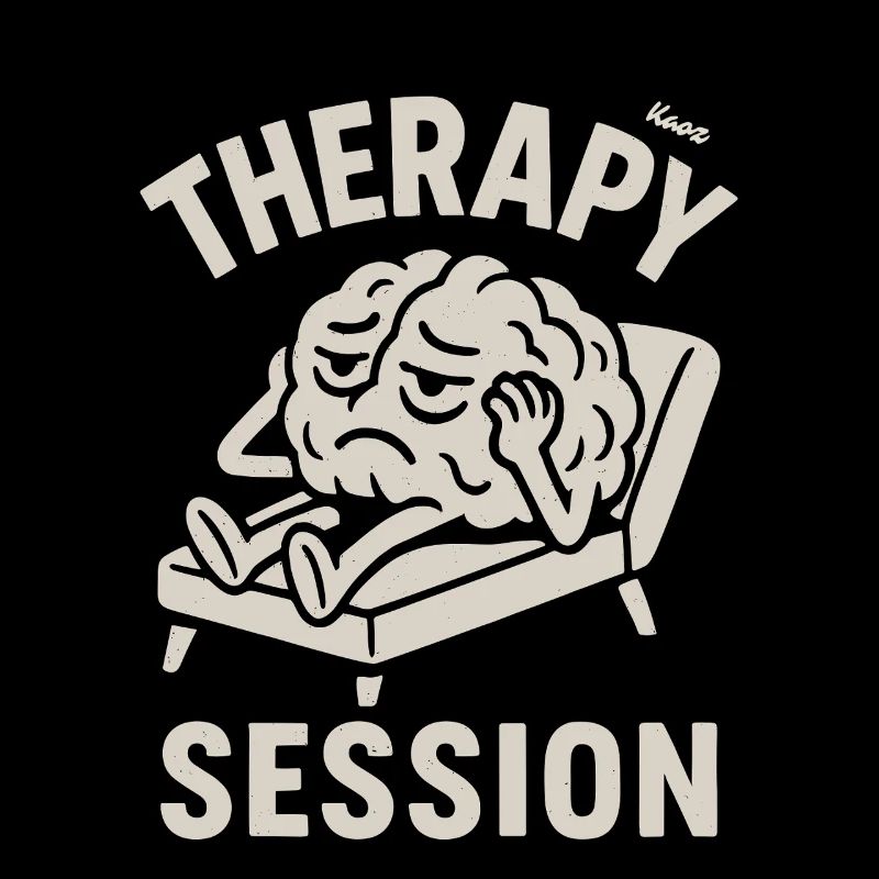 Brain with headache in therapy session