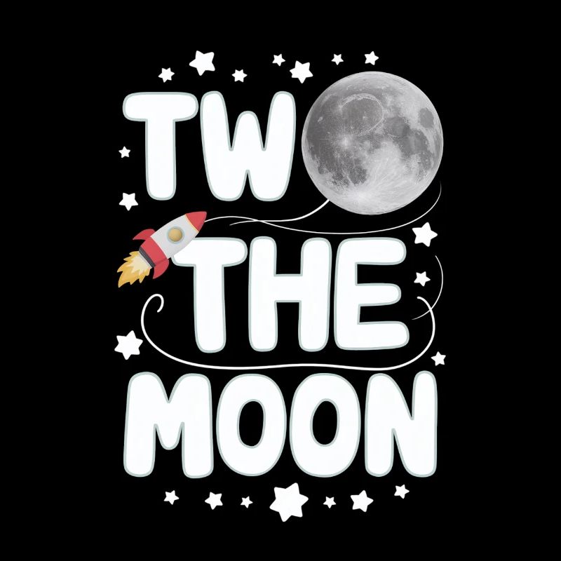 Partir dans l’espace pour le 2e anniversaire – deux sur la lune